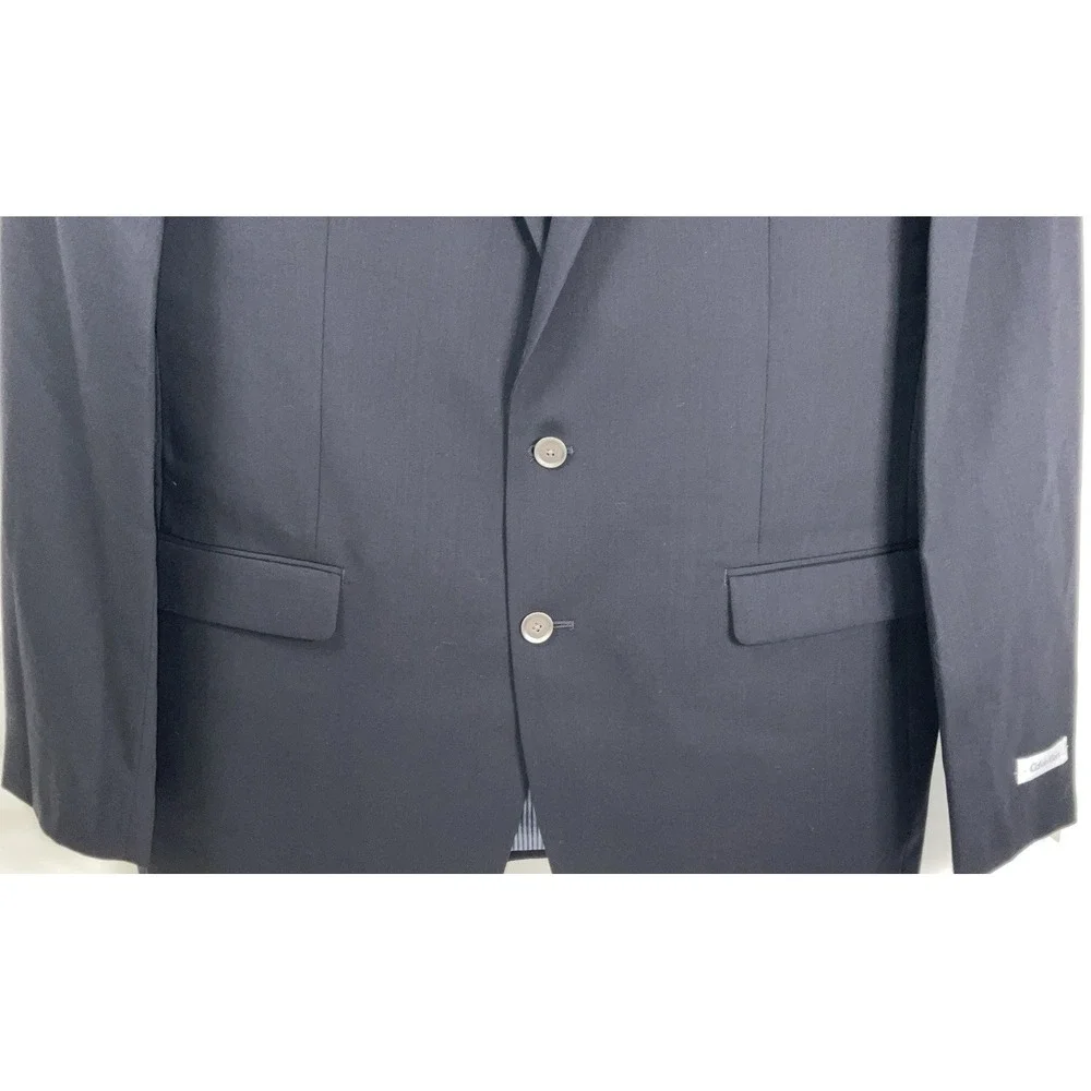 NWT‎ Men's Calvin Klein Extreme Slim Fit Wool Blend Suit Jacket - Black 46 Long